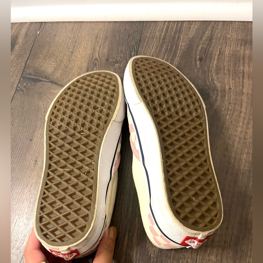 VANS - Slip-On Checkerboard Skate Shoe - Foxglove / White - Women’s 7.5 - Picture 6 of 7